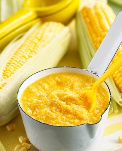 Annabel Karmel’s potato, carrot and sweetcorn puree