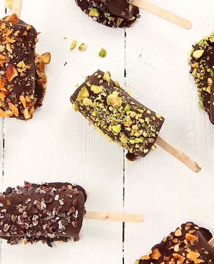 Chocolate Dipped Frozen Bananas