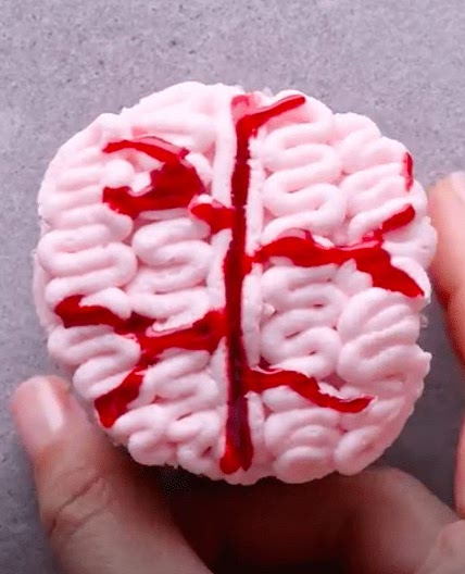 Zombie Brain Cupcakes