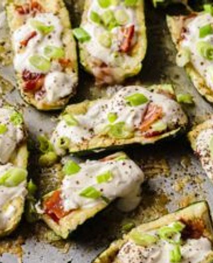Loaded Zucchini Skins