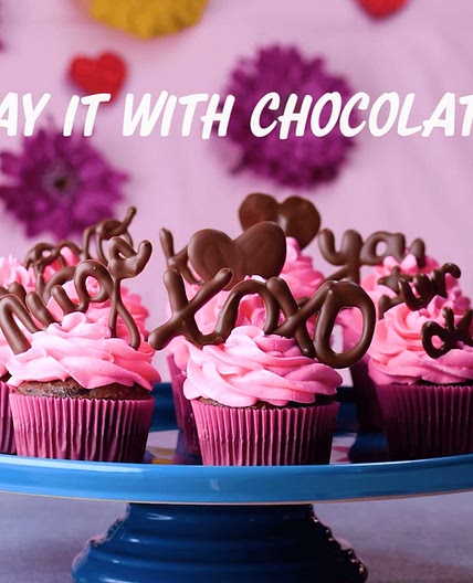“Say It With Chocolate” Cupcakes