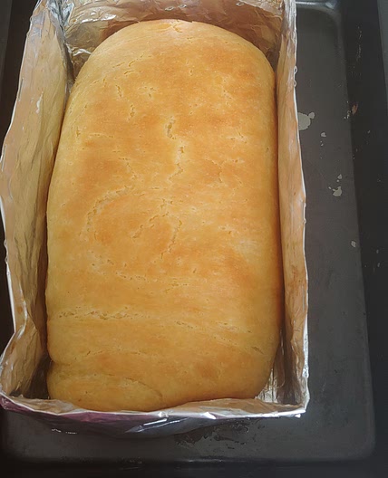 Soft white bread loaf