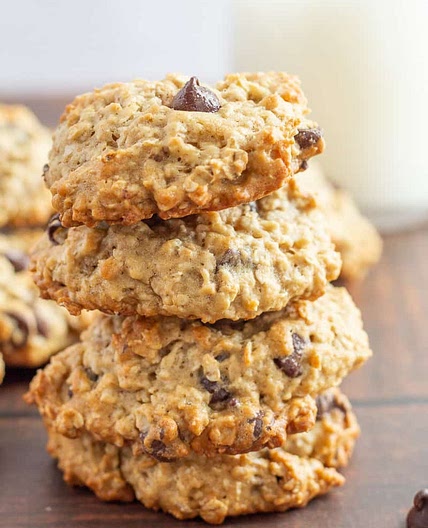 Banana Oatmeal Chocolate Chip Cookies