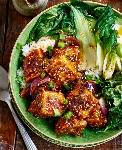 STICKY SESAME PUFF TOFU - Avant-Garde Vegan