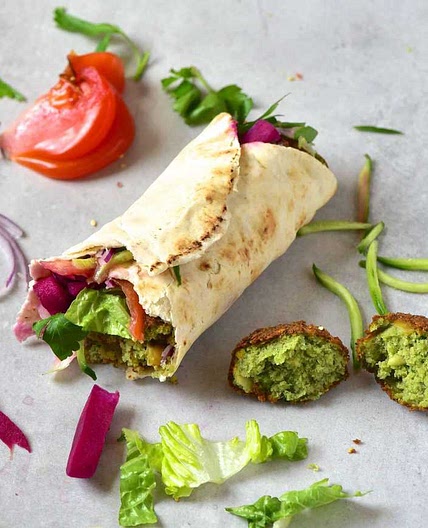 Homemade Easy Falafel wrap