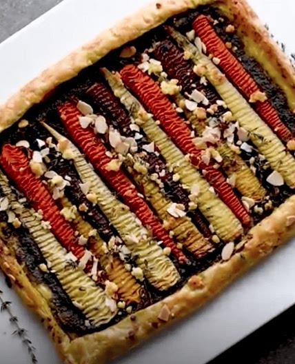 Carrot Hasselback Tart
