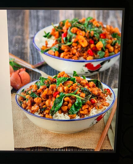 spicy thai basil tofu