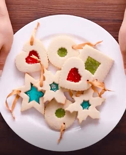 Stained Glass Sugar Cookie Ornaments