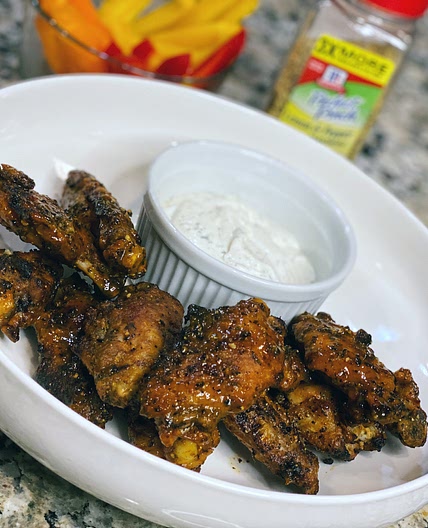 Hot Lemon Pepper Wings w/ the Best Damn Ranch Ever