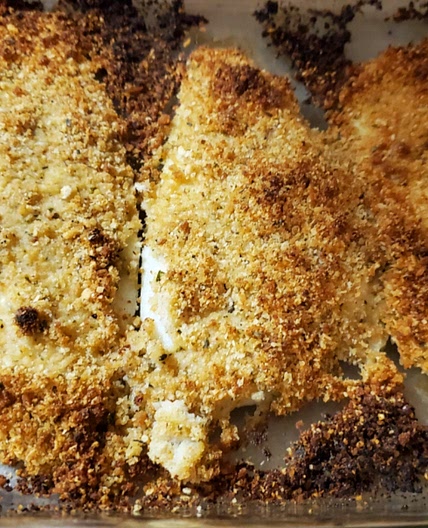 Baked Flounder with Panko and Parmesan