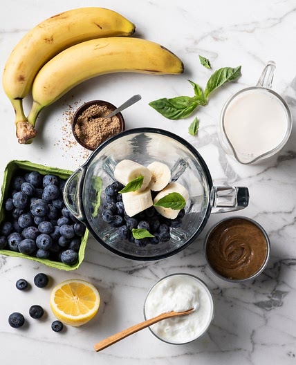 Blueberry Basil Smoothie