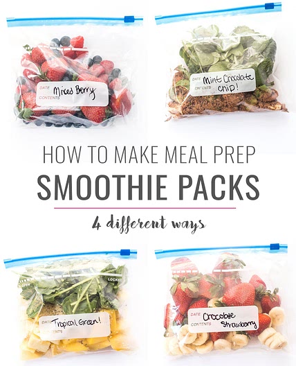 4 Easy Meal Prep Smoothies