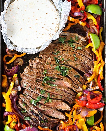 Sheet Pan Steak Fajitas - Flank Steak Fajitas