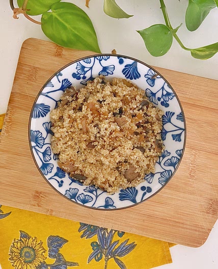 Quinoa aux champignons sucre salé 🍯🍄