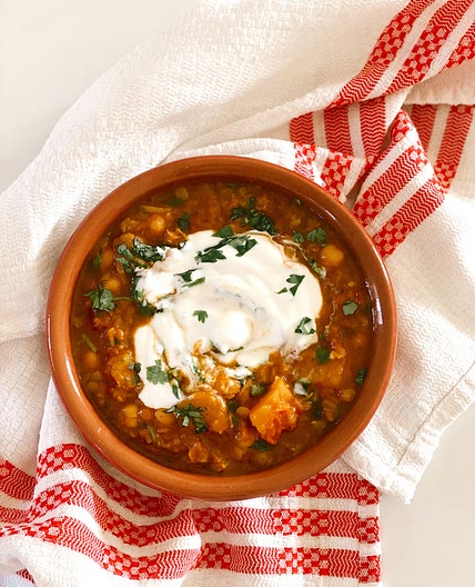 Chickpea lentil tagine