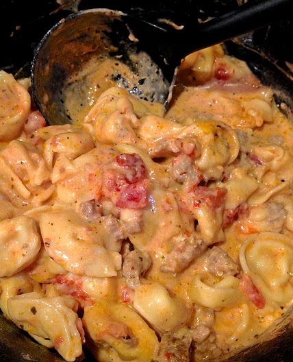Crock Pot Sausage & Cheese Tortellini