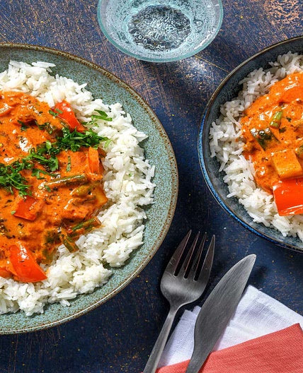 Veggie Tikka Masala with Basmati Rice and Coriander