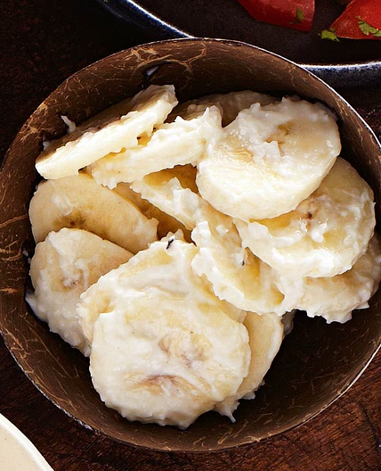 Banana and coconut sambal