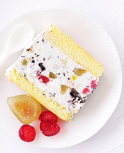 Cherry and fig cassata