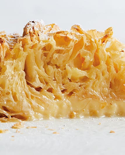 Condensed milk custard filo pie recipe