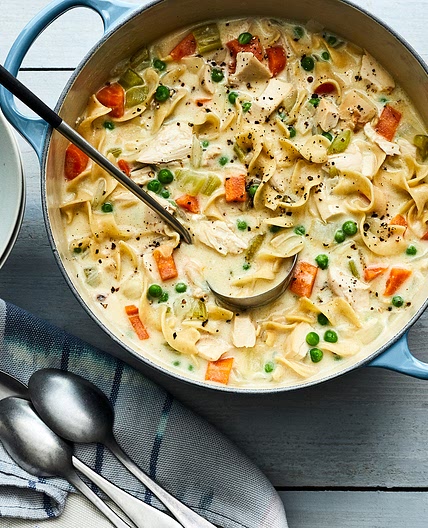 Creamy Chicken Noodle Soup with Rotisserie Chicken