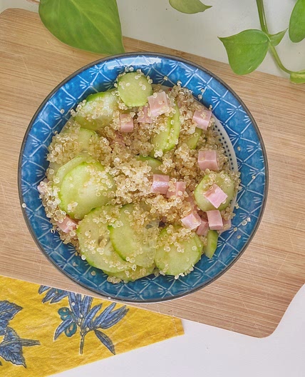 Salade quinoa concombre et jambon 🥒