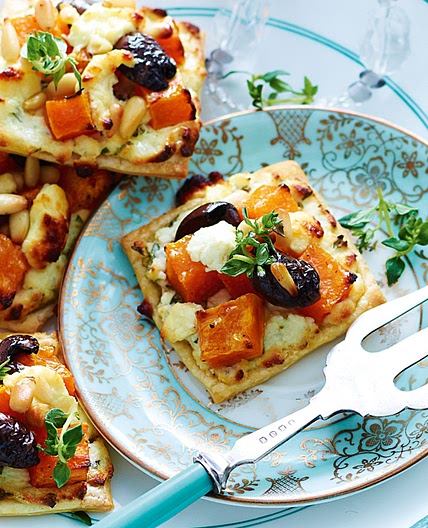 Roast pumpkin and feta tarts