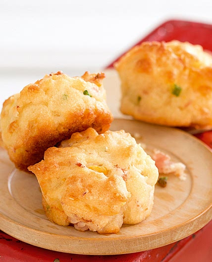Ham and corn mini muffins