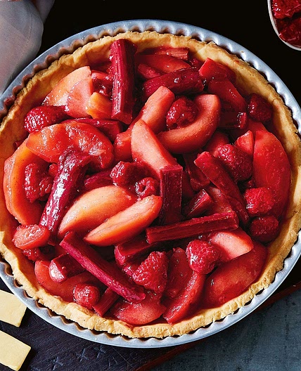 Slow cooker apple, rhubarb and raspberry pie filling