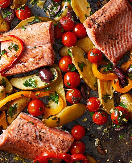 Greek Roasted Fish with Vegetables