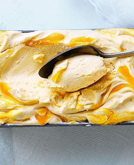 Mango and coconut ice-cream