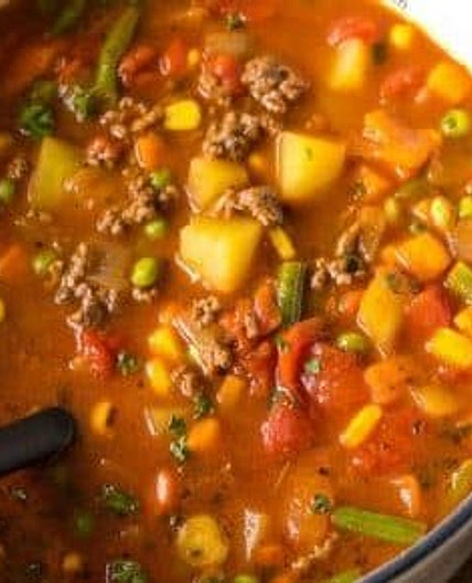 Grandma Carol's Vegetable Hamburger Soup