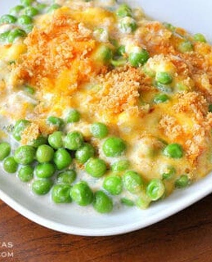 Au Gratin Creamed Peas