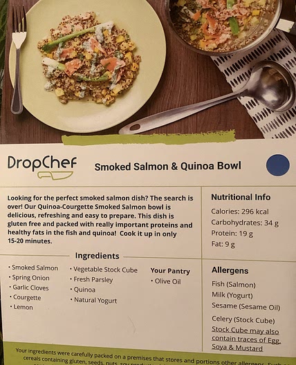 Salmon quinoa bowl