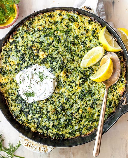 Spinach, Feta & Rice Casserole