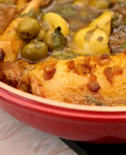 Tajine de poulet olives et citrons confits
