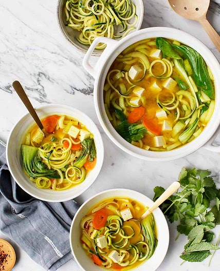 Golden Turmeric Noodle Miso Soup