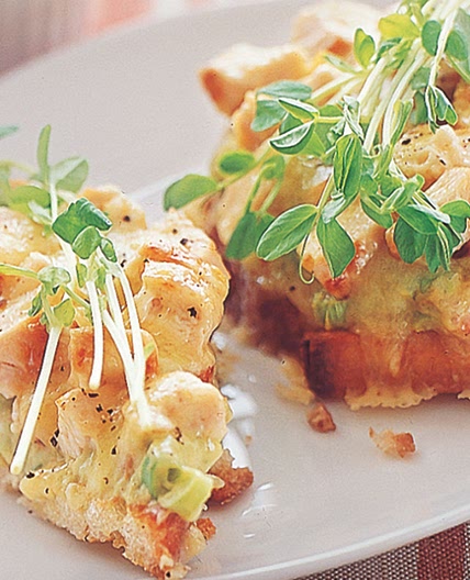 Chicken, avocado and cheese melts