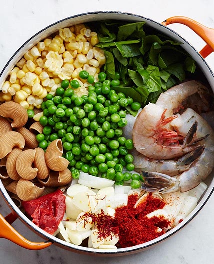 Smoky Shrimp, Corn & Pea One-Pot Pasta