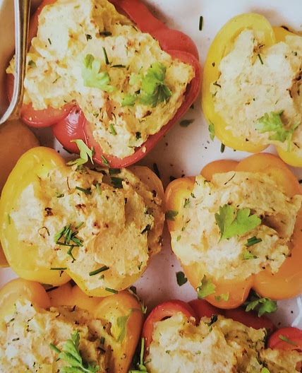 Potato and Herb stuffed peppers