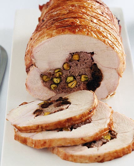 Turkey breast with pistachios and prunes