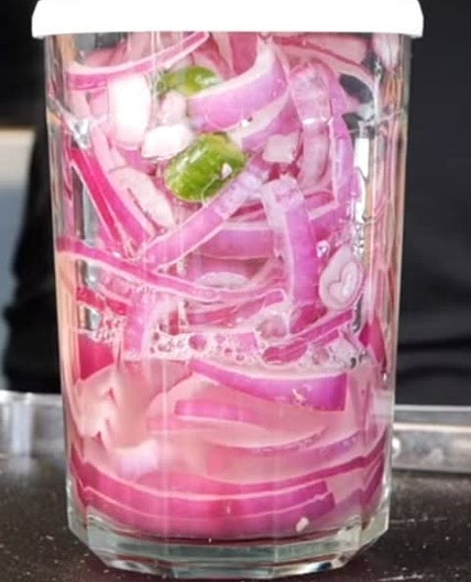 Pickled red onions