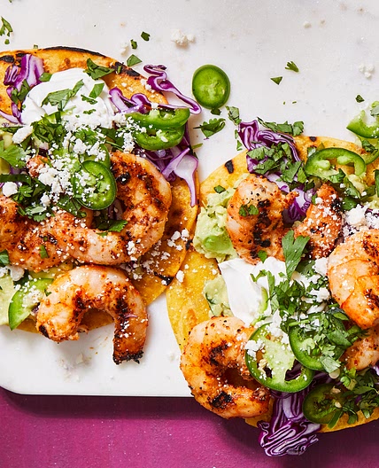 Grilled Shrimp Tostadas