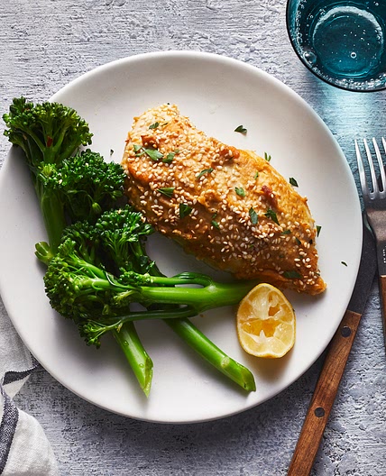 Hummus-Crusted Chicken