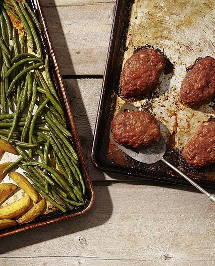 Mini Meatloaves with Green Beans & Potatoes