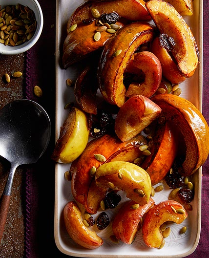 Roasted Squash & Apples with Dried Cherries & Pepitas