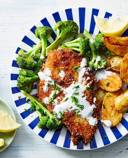 Sour Cream & Onion Chicken 
w/ Potatoes & Broccoli (30-40 min)