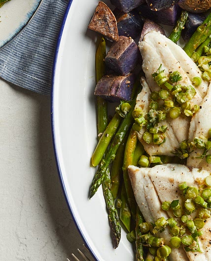 Roasted Barramundi with Asparagus Gremolata