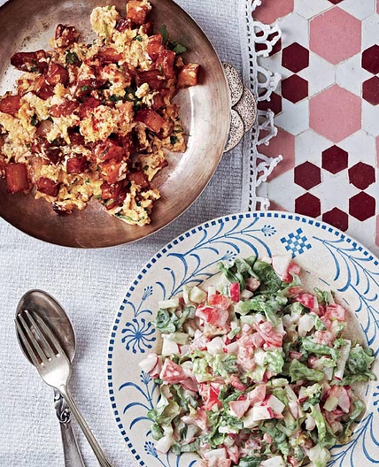 Mixed Vegetable Salad with Tahini Dressing