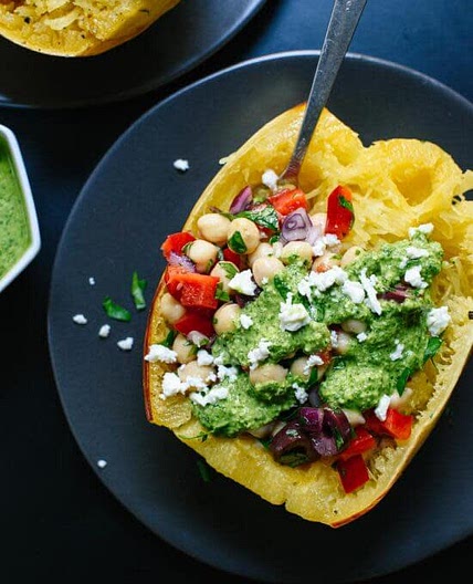 Mediterranean Spaghetti Squash Bowls